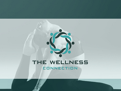 THE WELLNESS CONNECTION branding design flat illustration logo minimal typography vector