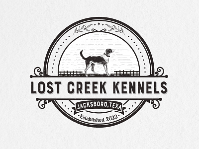 LOST CREEK KENNELS branding design dog bad dog logo flat graphic design icon illustration illustrator logo minimal typography vector web website