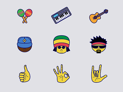 Music Icons colorful flat icon music stroke