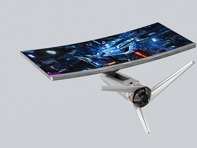 Free Asus ROG Swift Gaming Monitor Mockup