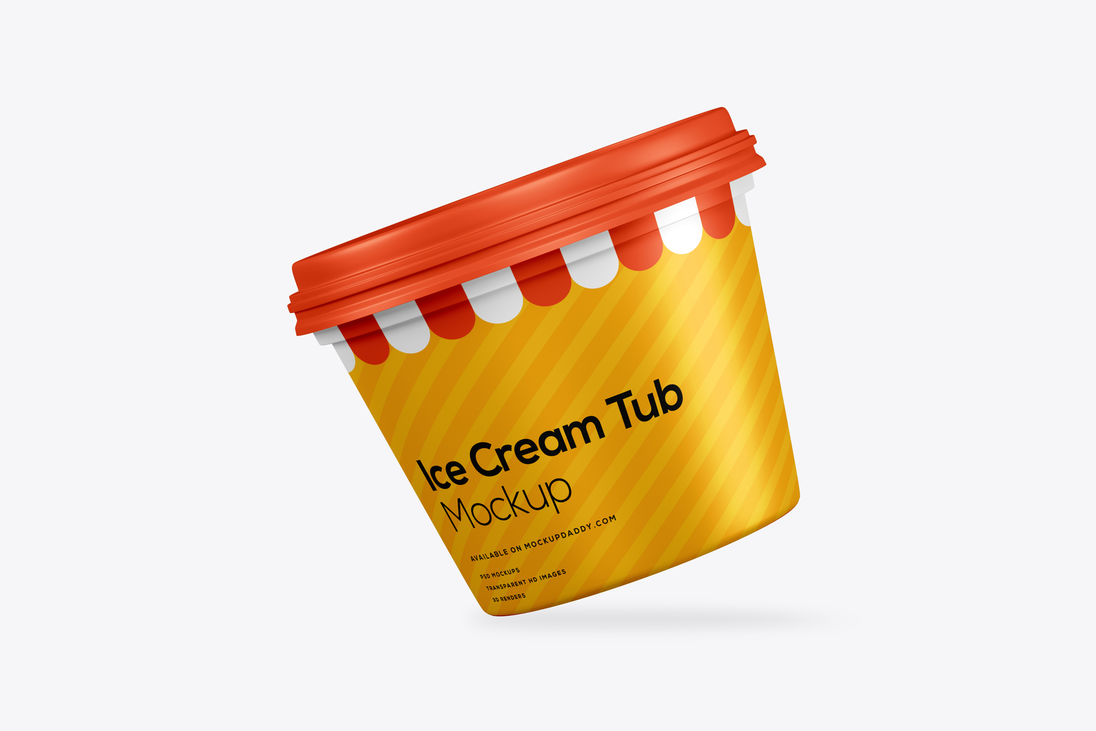 Mini Ice Cream Tub Psd Mockup Free Download by Mockup Daddy on Dribbble