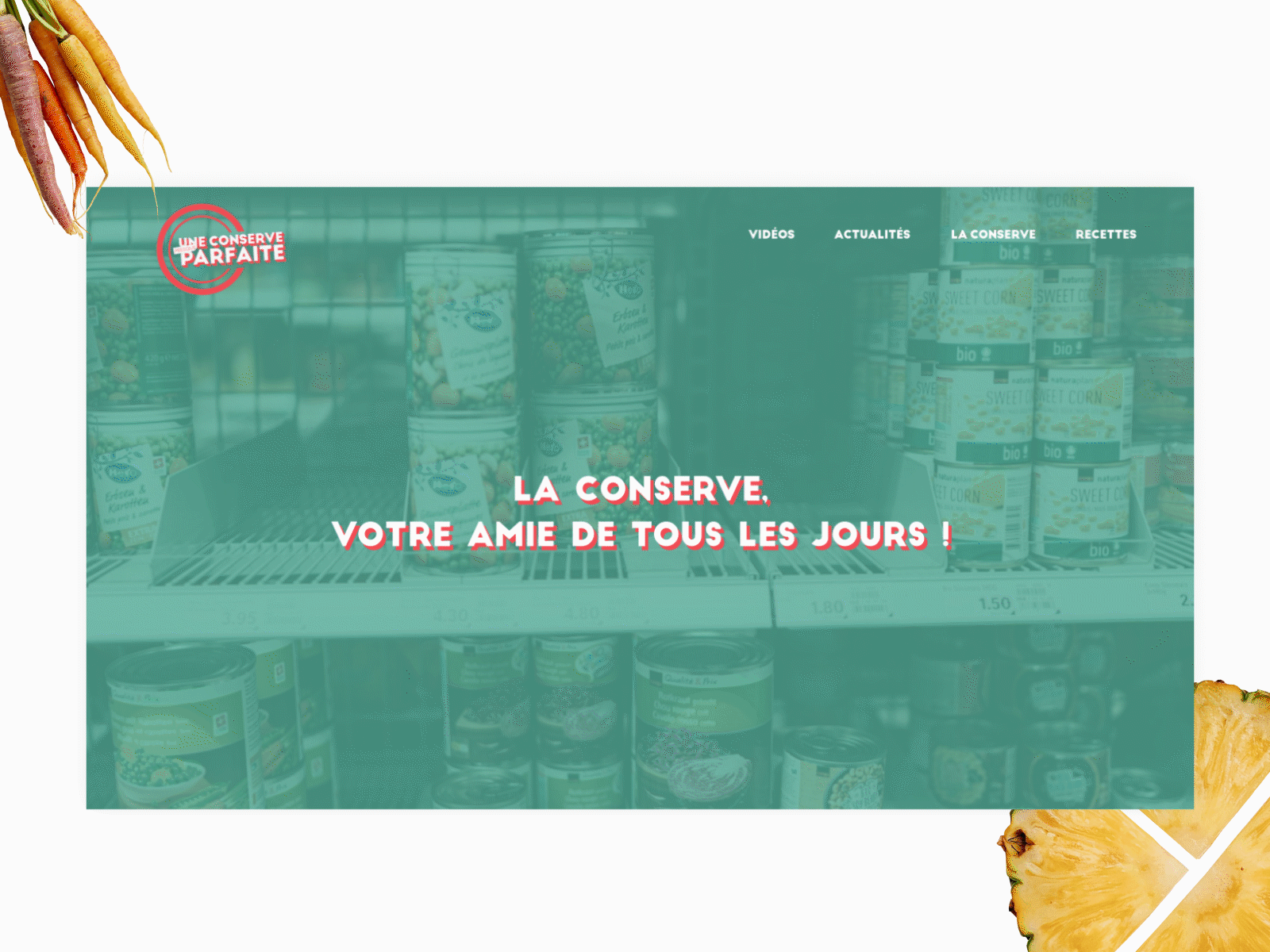 La conserve cook cooking design home page homepage homepage design landing landing design landing page landing page design landingpage ui web design webdesign website