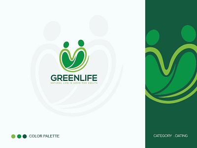 Greenlife logo branding design graphic design illustration logo logo design typography vector