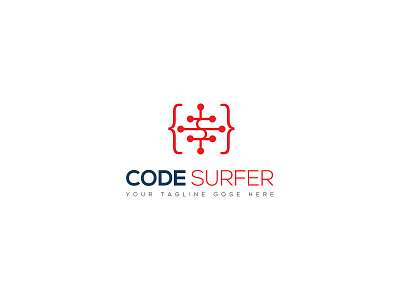 code surfer logo branding code surfer logo logo logo design vector