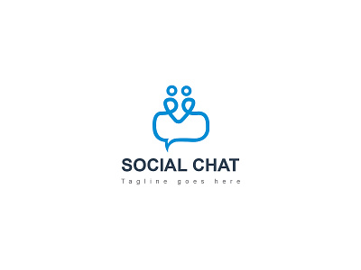 social chat logo branding illustration logo logo design social chat logo vector