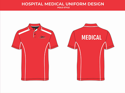 Polo Shirt Uniform Design Medical ambulance branding clothes design designs doctor fashion healthy hoodie hospital illustration manufacture medical nurse polo design polo shirt sos streetwear uniform vector