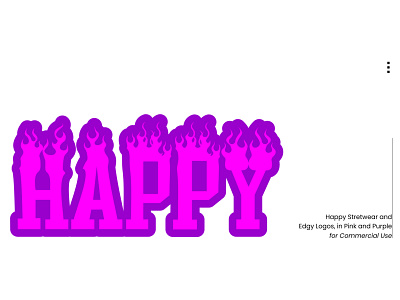 Happy Fire Typography Streetwear