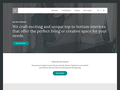Interior Pro Theme color genesis framework serif typography website