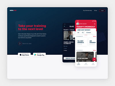 HeriaPro - Mobile App Landing Page