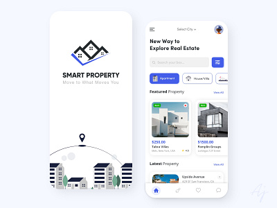 Real Estate App adobexd android app app app ux design app graphicdesign illustration logo property real estate ui ux