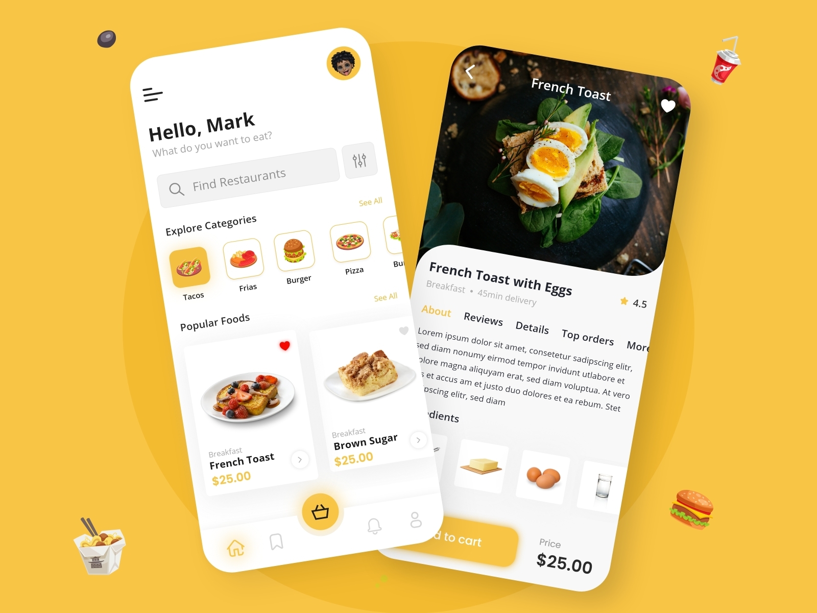 Food Delivery E-Commerce App UI by Mohammed Yasik ️ on Dribbble