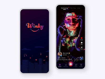 Winky App android android app android app design app app design application design design illustration ios app design ui ux vector
