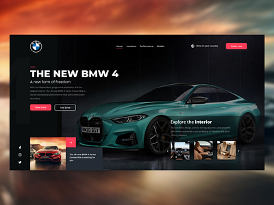 BMW Landing Page branding clean ui design interface interfacedesign typography ui ux