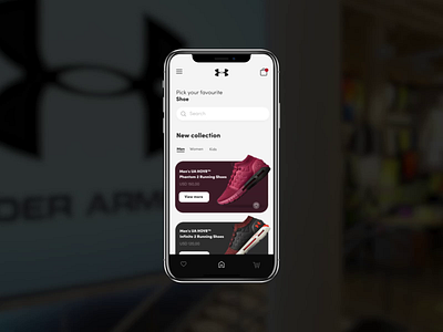 Shoe App animation after effect interfacedesign motion motion design motion graphic ui ux