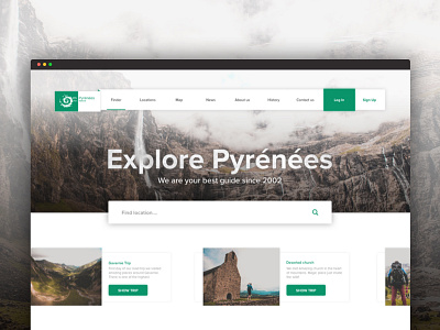 Explore Pyrenees, explore green mountains pyrenees traveling web webdesign