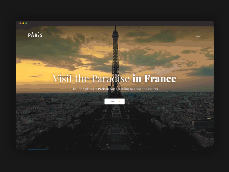 Visit Paris eiffel france orange paris webdesign