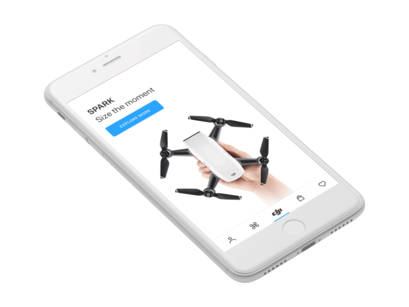 DJI eshop app clean concept dji drone eshop ios shop
