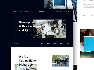 Qusion - Mobile & Web Apps Development LAB agency black creative czech desiginspiration design design agency prague qusion studio vysoke myto web webdesig