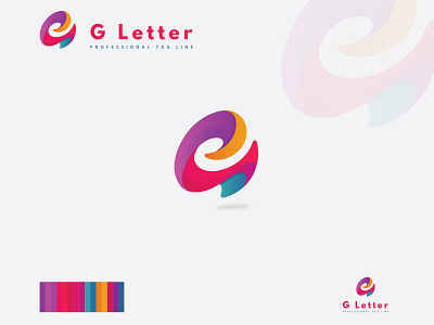 G Letter app blue branding colorful creative design green letter logo modern