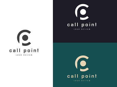 call point logo branding clean creative design elegant letter logo modern