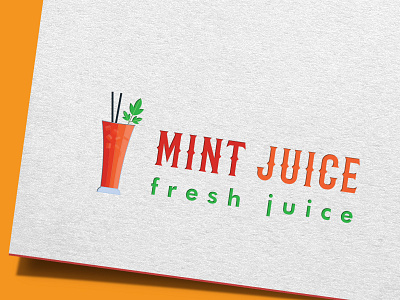 Mint juice Logo branding clean creative design letter logo modern