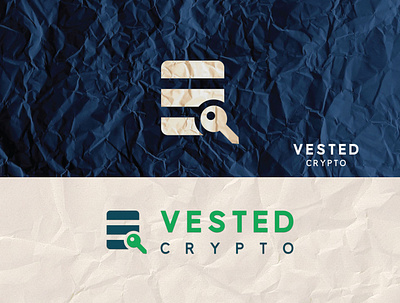 Vested Crypto - Financial Company Logo account banking broker budgeting chart consulting develop device digital direction economic financial graph growing growth income