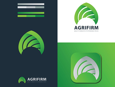 AGRIFIRM - Agriculture Logo. agri agricultural agriculture bio business crop crops cultivation design eco ecology farm farmer farming field food grain green