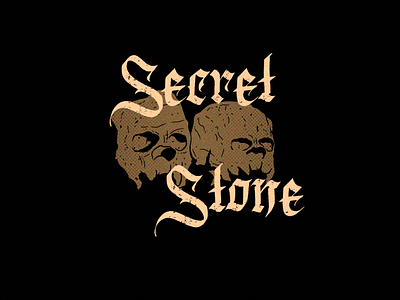 Secret Stone beer beer label branding design illustration illustrator logo merchdesign skull typography