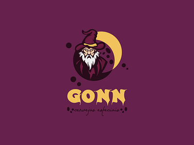 Gonn beer branding design illustration illustrator logo magic minimal typography witcher