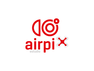 AirPix branding camera design drone flat icon illustrator logo marca minimal photography typography vector