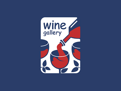 Wine gallery logo graphic design logo