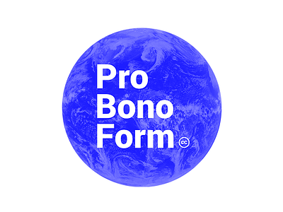 Pro Bono Form bono design form pro work