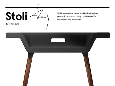Stoli 3d model furniture industrial stool