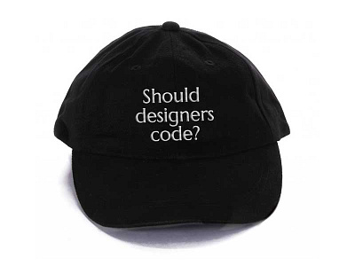 Should designers code? cap code designers hat