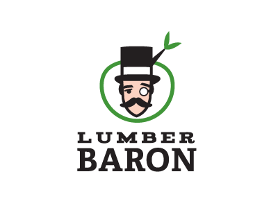 Lumber Baron baron green hat logo lumber monocle mustache top tophat