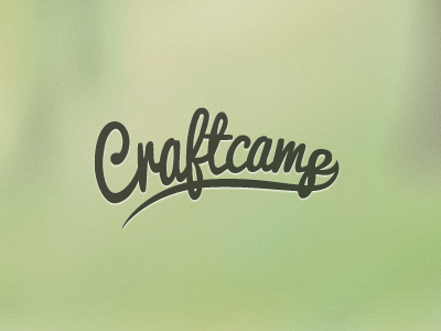 Craftcamp blur craftcamp font green logo script