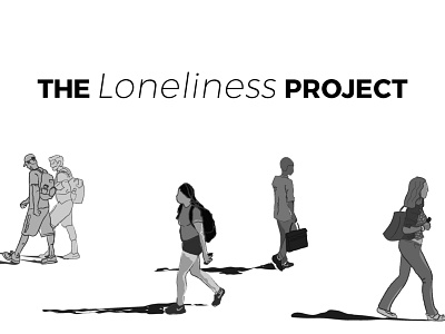 The Ithaca Voice Loneliness Project illustrations & series logo