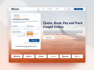 Robin App, Get a quick shipping quote airplane app cargo cargo ship design egypt flight fright request responsive result ship shipa shipping shopping smart ui ux web app website