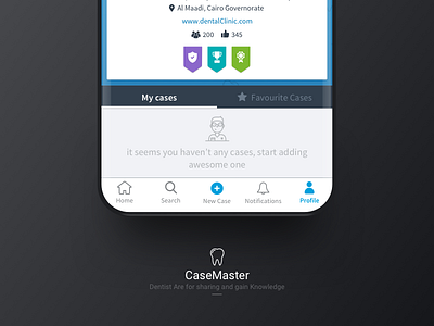Casemaster Cover android app dentist empty screen ios iphone tabbar