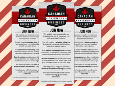 Canadian Friendly Business Rackcards