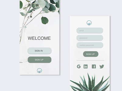 Sign up page UI design