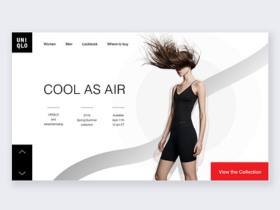 Web landing page design-uniqlo