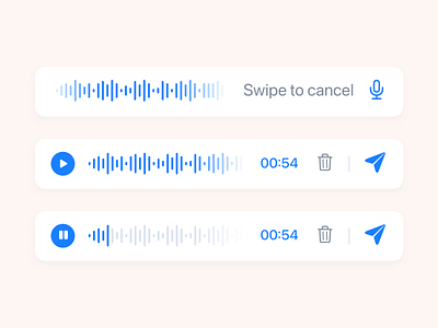 Voice Component clean components mobile app design ui design voice