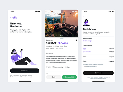 Rello — Screens design mobile app mobile app design ui design ux