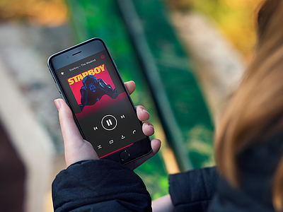 Daily UI Day 009: Music Player app audio design ios mobile music player starboy the weeknd