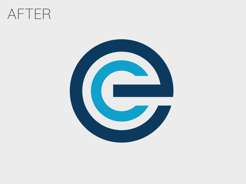 Logo Update brand c circle e ec geometric line line width logo mark symbol update