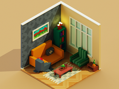 Voxel Living Room