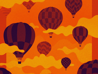 Things are looking up design hot air balloon illustration texture vector