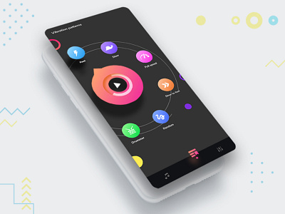 Massager screen adobe photoshop adobe xd app app screen design flat minimal ui ux