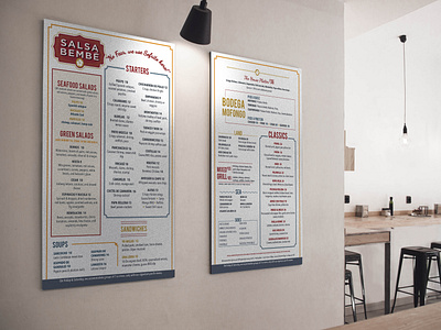 SalsaBembe Menus